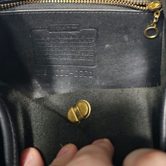 Coach Vintage Black Leather Daypack (Style No. 9960) - Picture 7 of 15